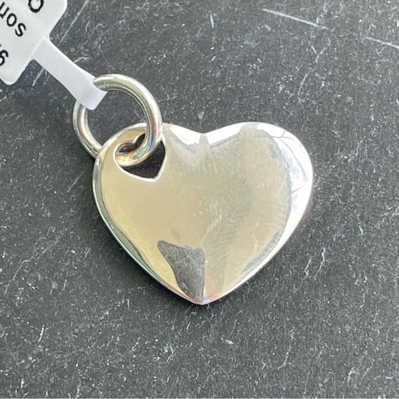 Sterling Silver 925 Heavy Heart Pendant